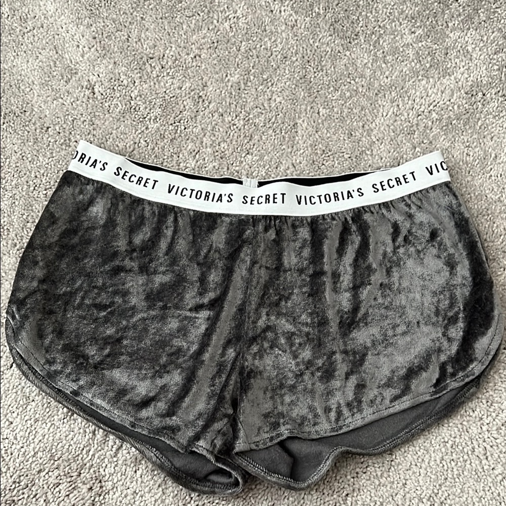 Victoria's Secret Charcoal Velvet Lounge Shorts